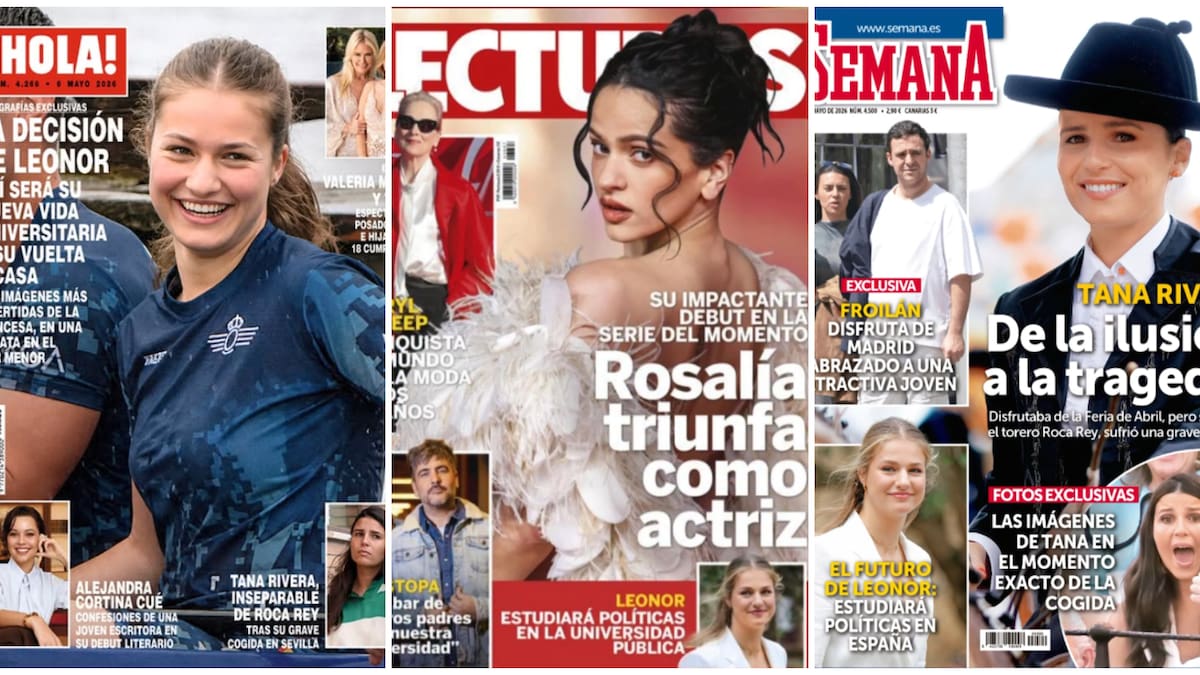 Estas son las portadas de las revistas del corazón de hoy, 29 de abril: el debut de Rosalía, Tana Rivera y la Princesa Leonor