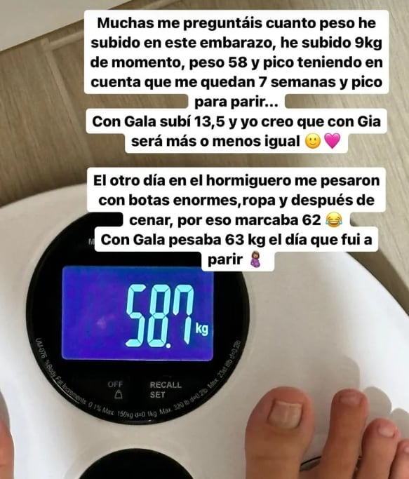 Violeta en sus stories de Instagram