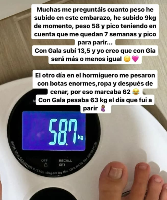 Violeta en sus stories de Instagram