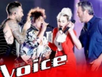Miley Cyrus, Alicia Keys, Adam Levine y Blake Shelton cantan juntos