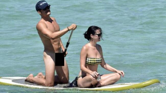 Las vacaciones nudistas de Katy Perry y Orlando Bloom