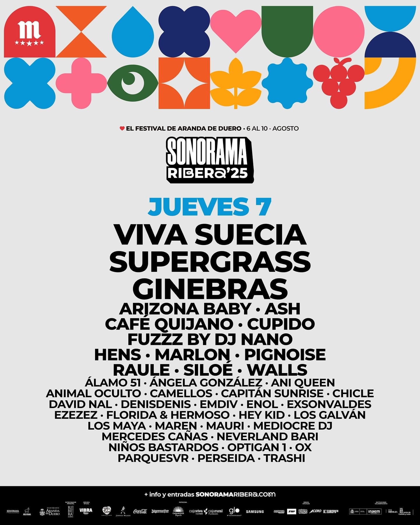 Sonorama cartel por días