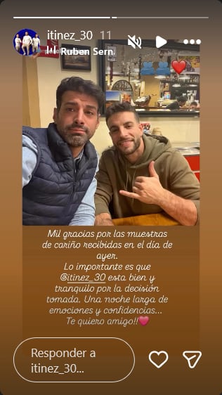 Historia de Diego Perellon sobre su amigo, Íñigo Tina, tras abandonar la casa de 'Gran Hermano 20'.