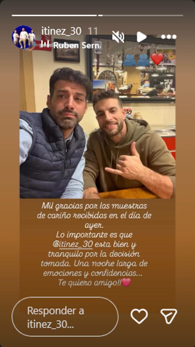 Historia de Diego Perellon sobre su amigo, Íñigo Tina, tras abandonar la casa de 'Gran Hermano 20'.