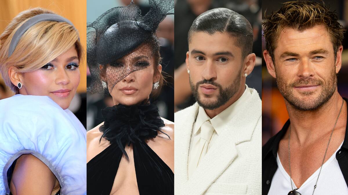 Jennifer Lopez, Zendaya, Bad Bunny y Chris Hemsworth se meten en un jardín gracias a La MET gala