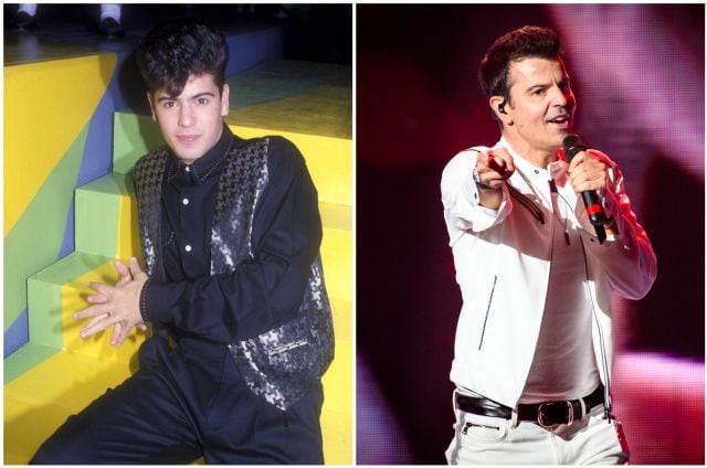 Jordan Knight en 1989 y en 2019.