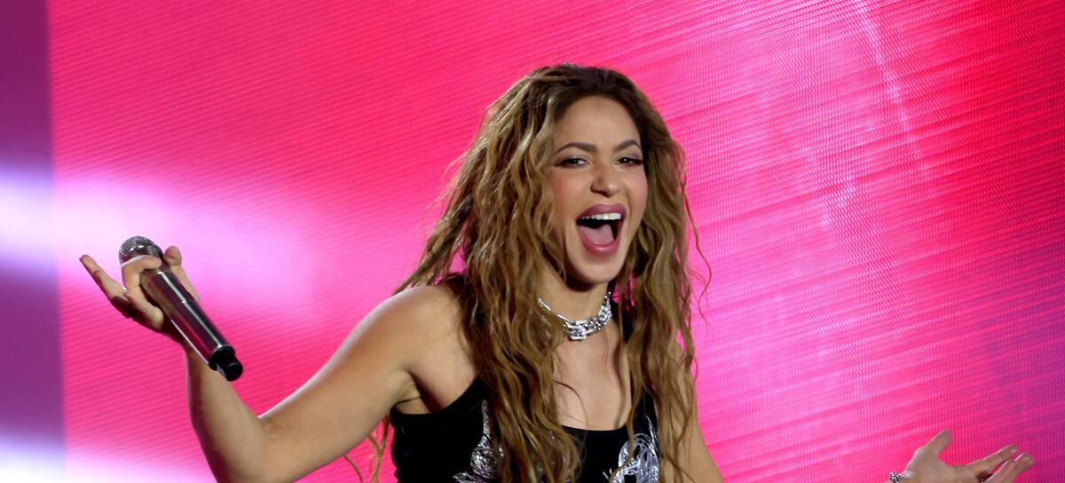 Shakira durante su concierto sorpresa en Times Square, Nueva York