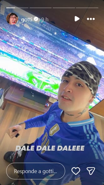 Tiago PZK, animando a Argentina en la semifinal del Mundial 2026.