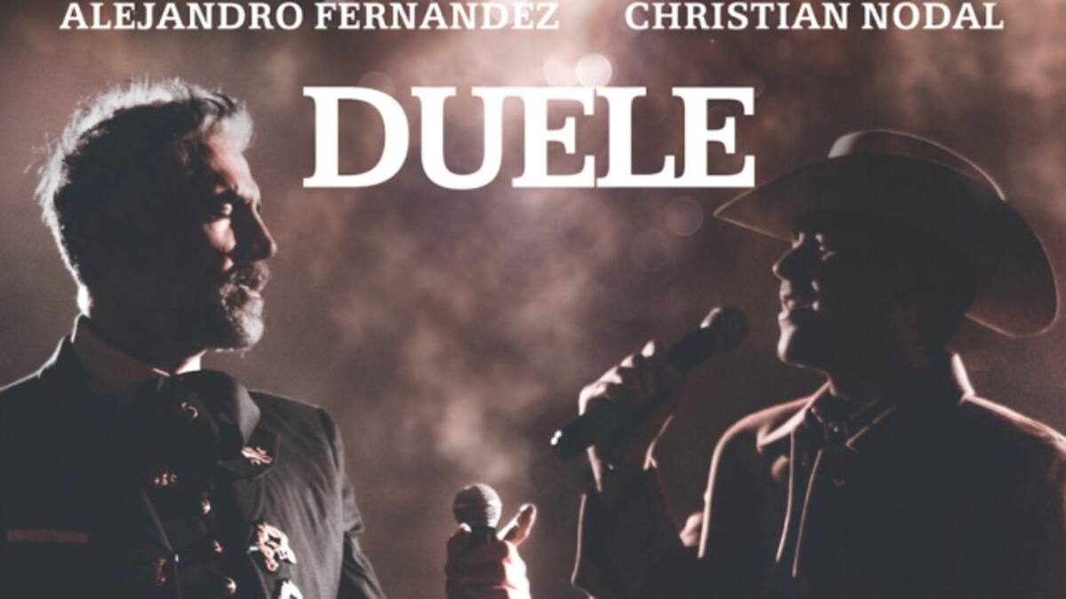 Alejandro Fernandez junto a Christian Nodal de “Duele”