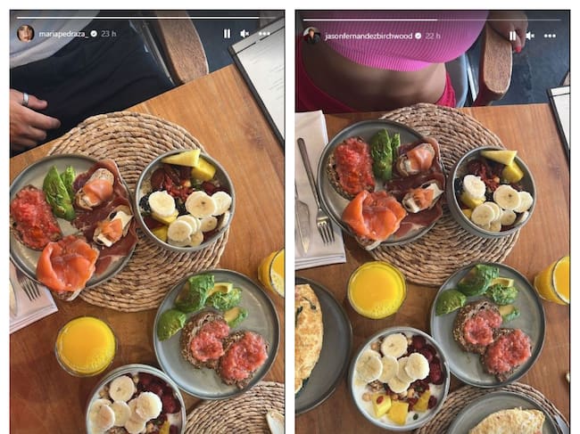 Stories de María Pedraza y Jason Fernández.