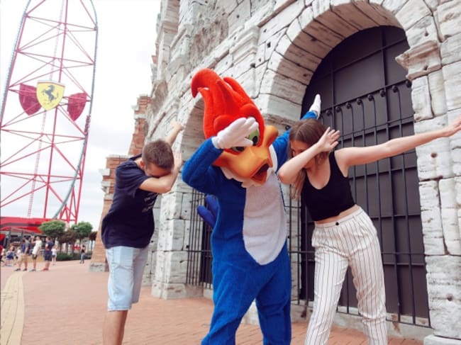 Laia y Celopan en el 'Dab Challenge'