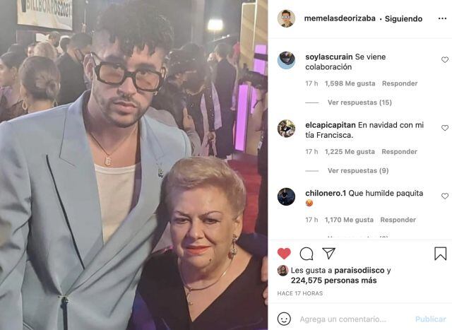 Bad Bunny y Paquita la del Barrio tienen viral encuentro