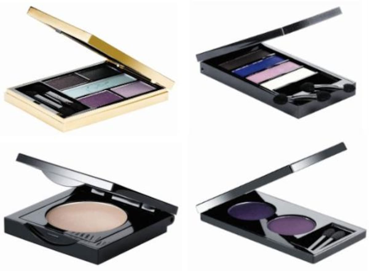 1. Ombres 5 Lumiére de Yves Saint Laurent. 2. Color Eye Shadow de Rituals 
3. Rich Color Eye Shadow pink silk de Bobbi Brown 
4. Eyeshadow Duo Améthste de Stendhal