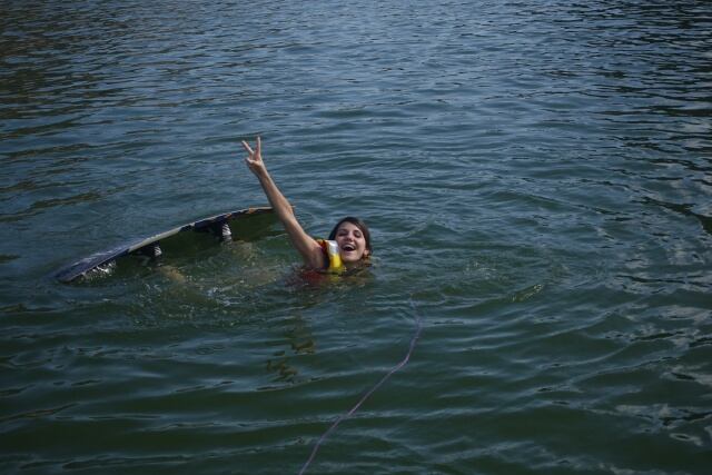 Angy en el agua.