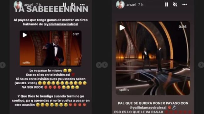 Anuel AA defiende el comportamiento de Will Smith en los Premios Oscar.