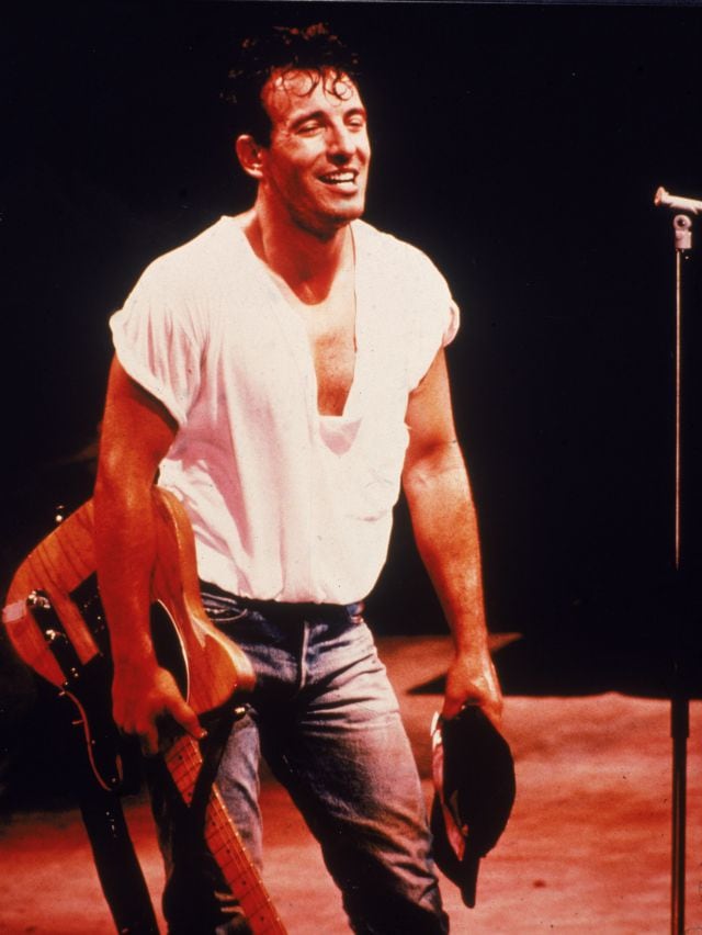 Bruce Springsteen sobre un escenario