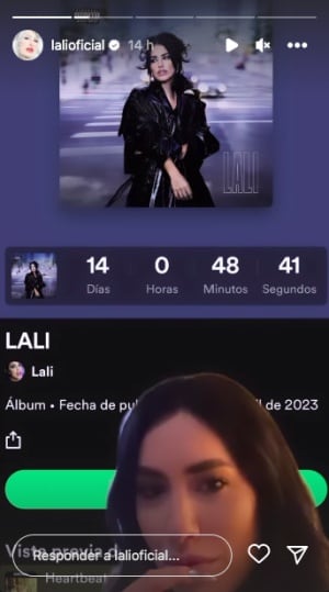 Lali Espósito a través de Instagram Stories