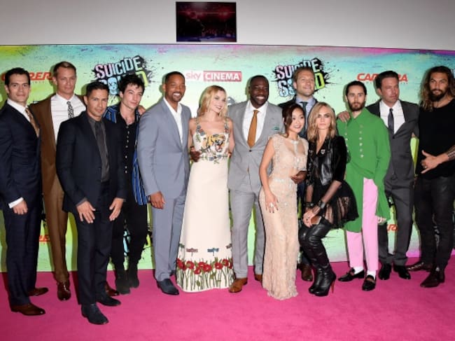 Aquí, con los colegas de Escuadrón Suicida