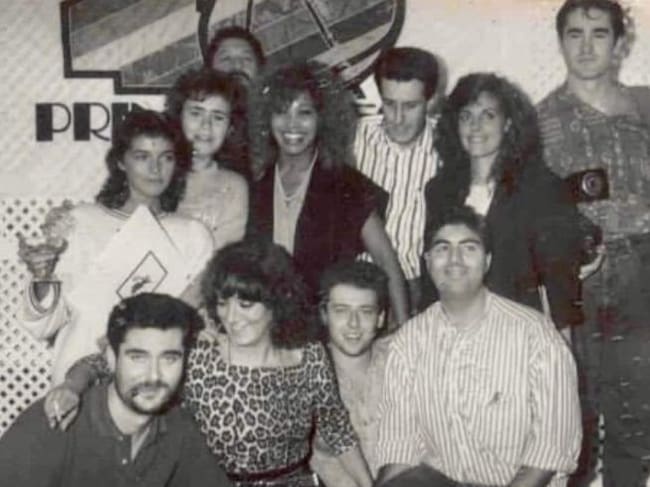 Tina Turner, en su visita a LOS40 en los años 80