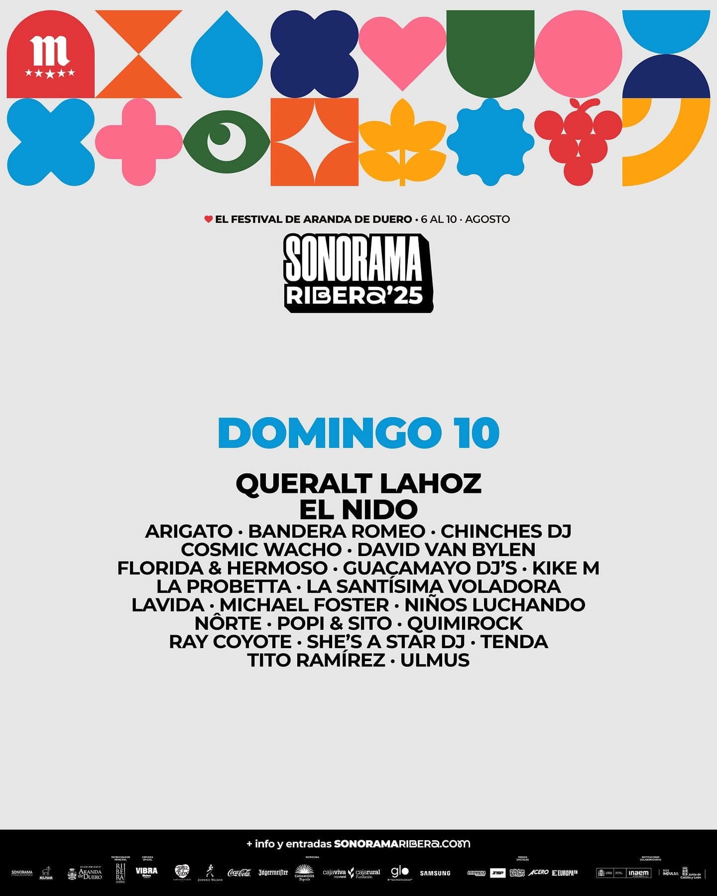 Sonorama cartel por días