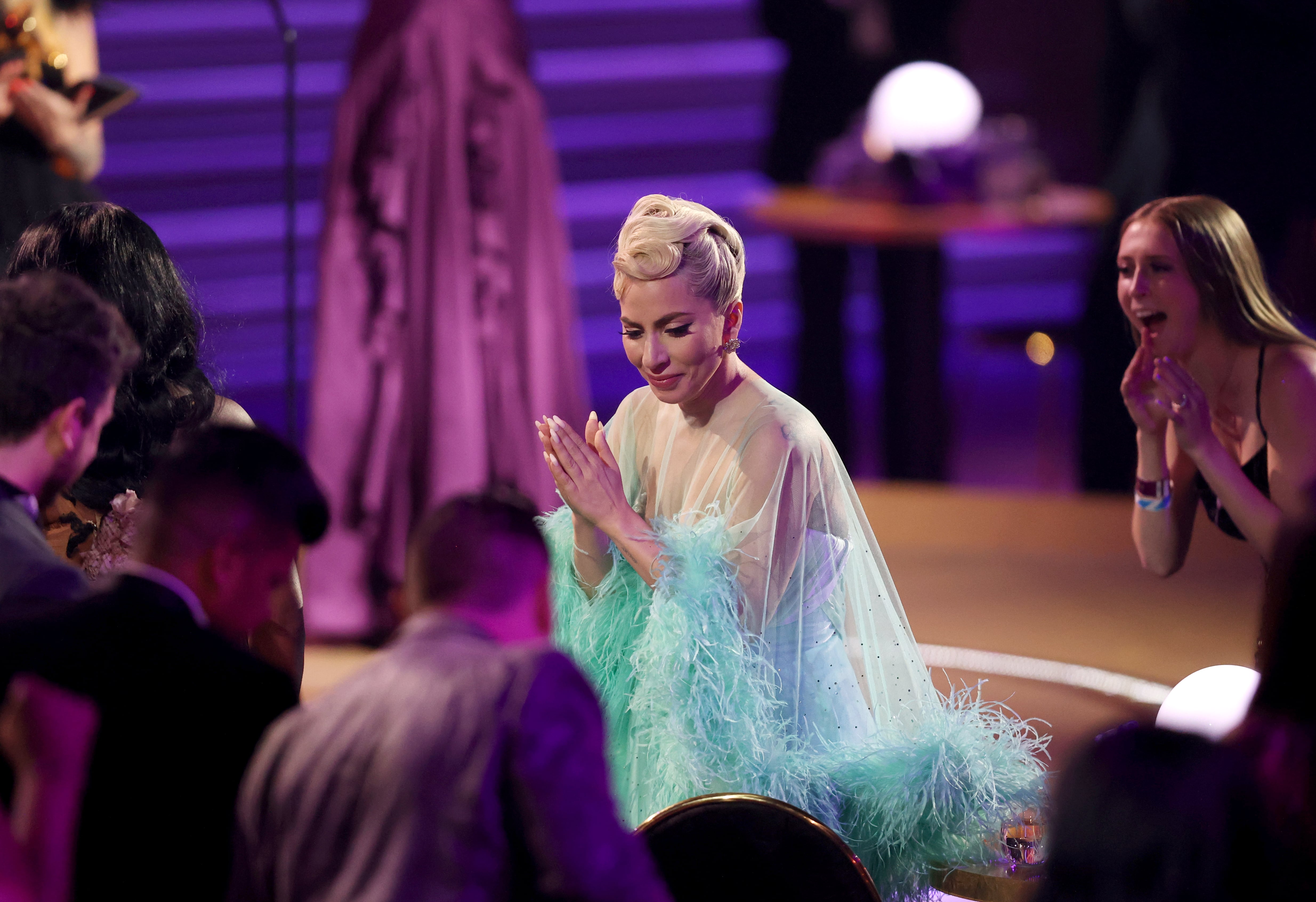 Lady Gaga entre el público de los Grammy 2022. / Chris Polk/Variety/Penske Media via Getty