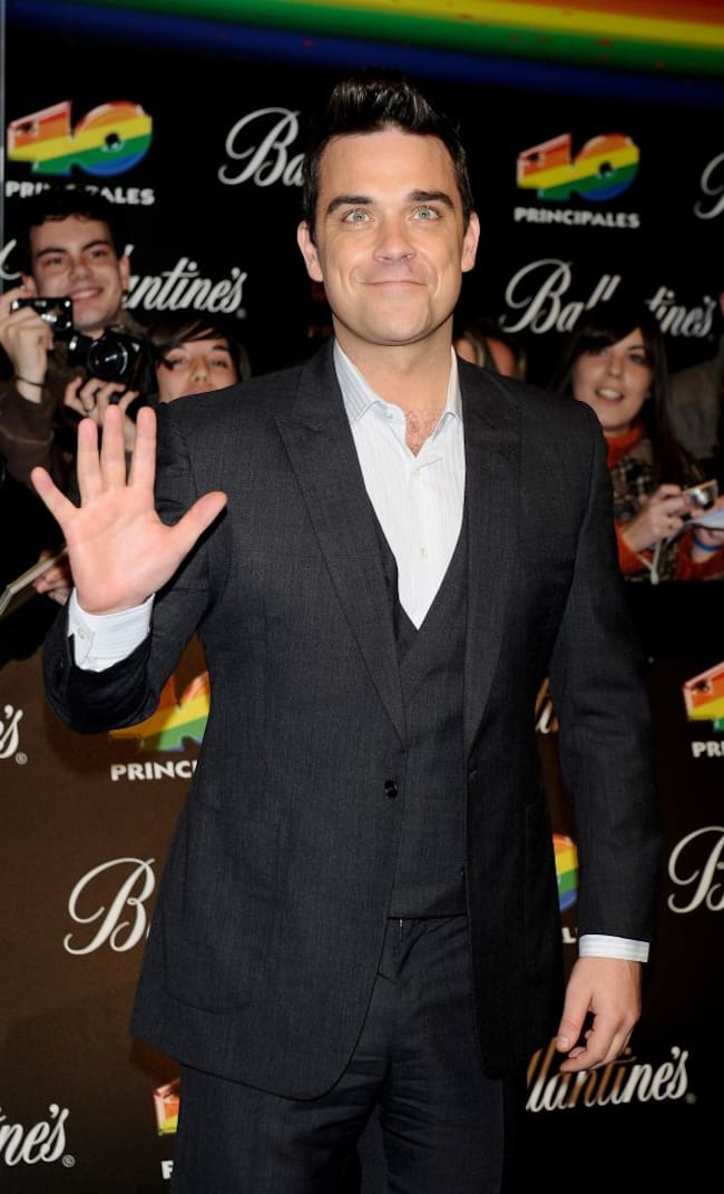 Robbie Williams en los Premios los 40 Principales en 2009.