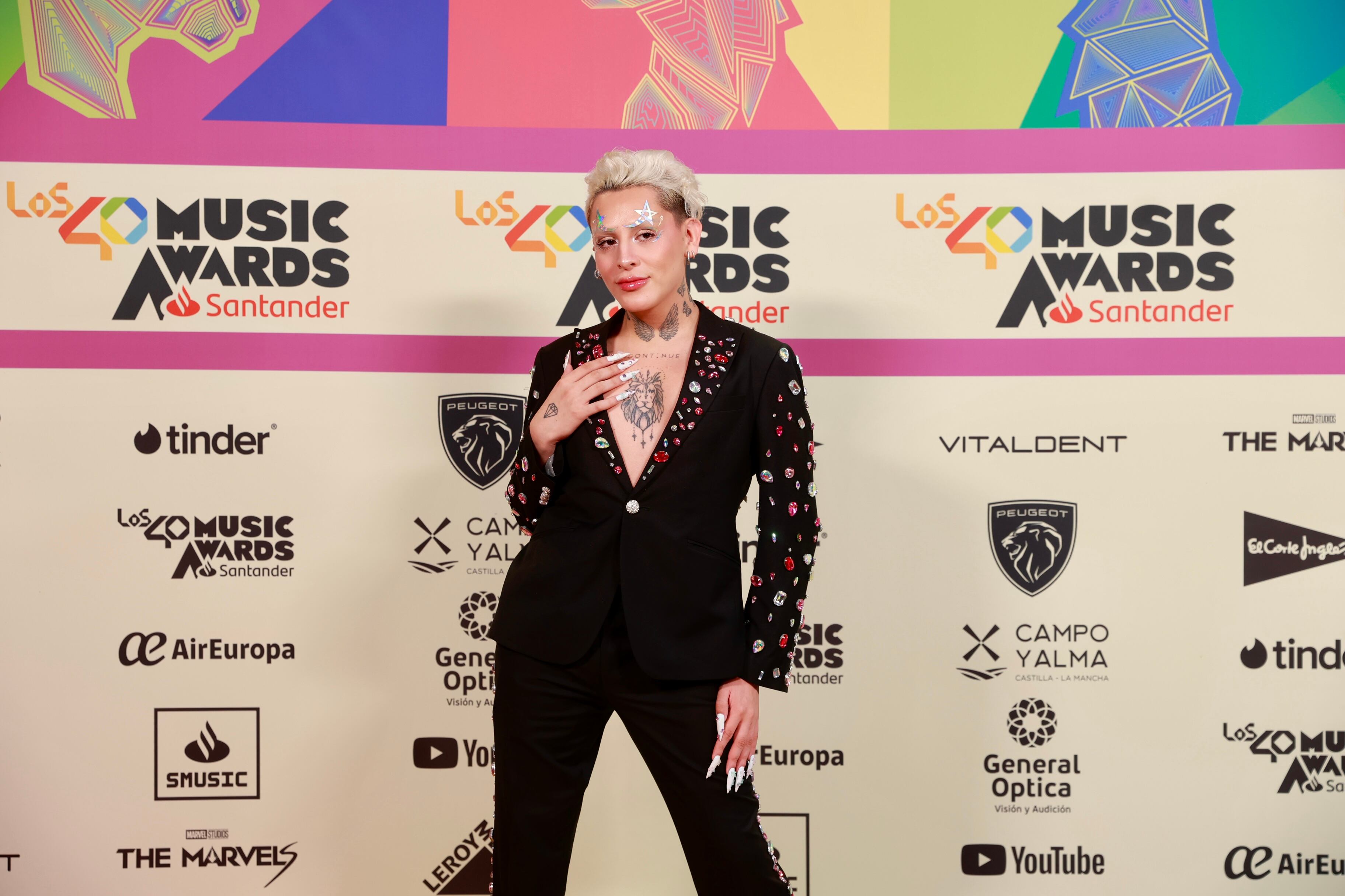 Kunno en la alfombra roja de LOS40 Music Awards Santander 2023 / Foto: Jorge París y Elena Buenavista