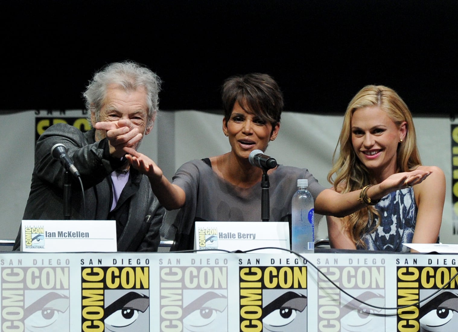 Ian McKellen, Halle Berry y Anna Paquin en la Comic-Con de 2013