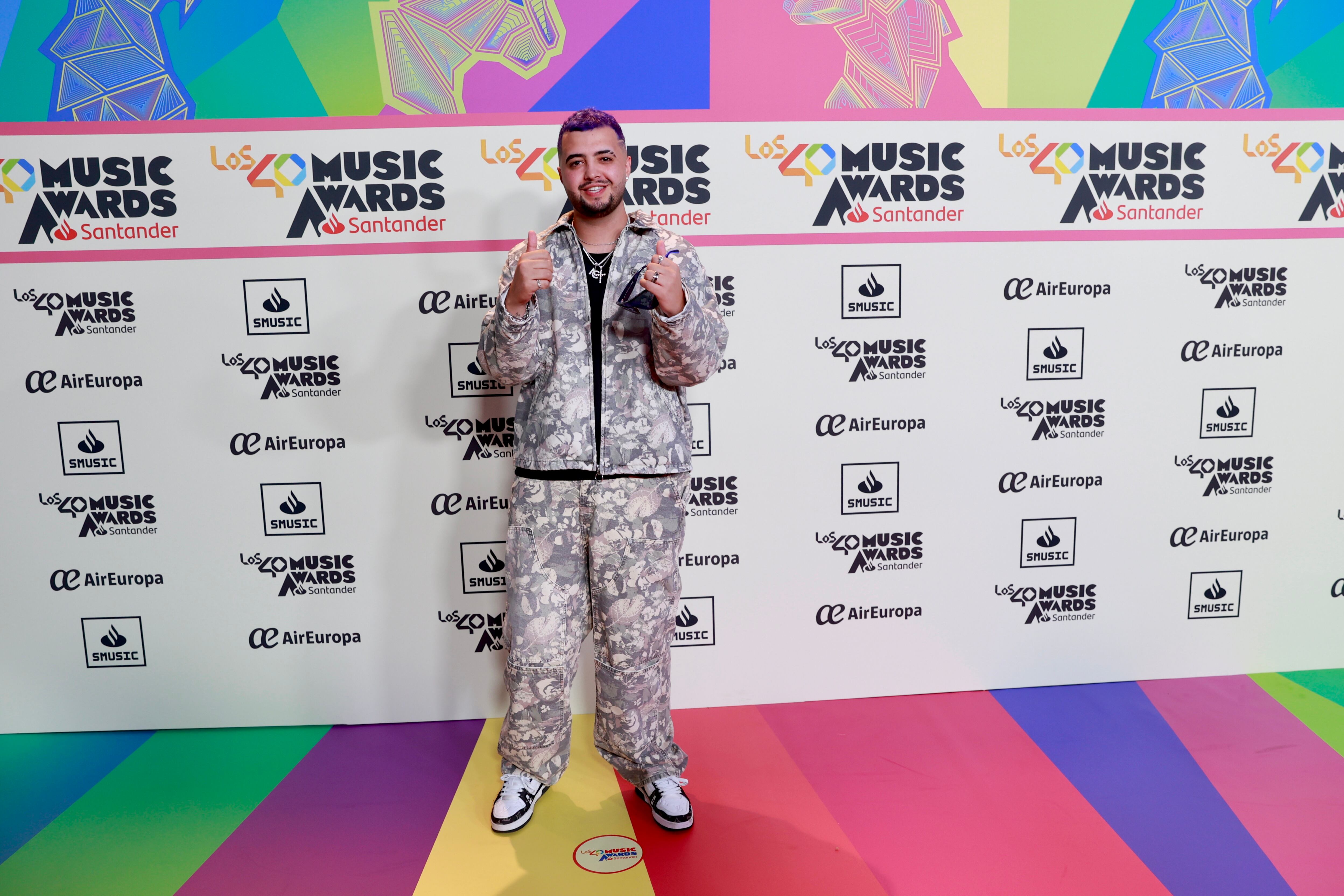 César AC, en la cena de nominados de LOS40 Music Awards Santander 2023.