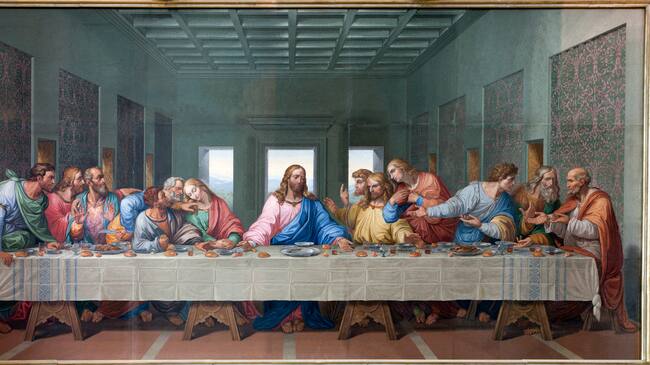 Mosaico de 'La última cena', la pintura de Leonardo Da Vinci