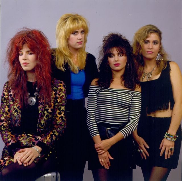 Michael Steele, Debbi Peterson, Susanna Hoffs y Vicki Peterson, The Bangles, en 1986.