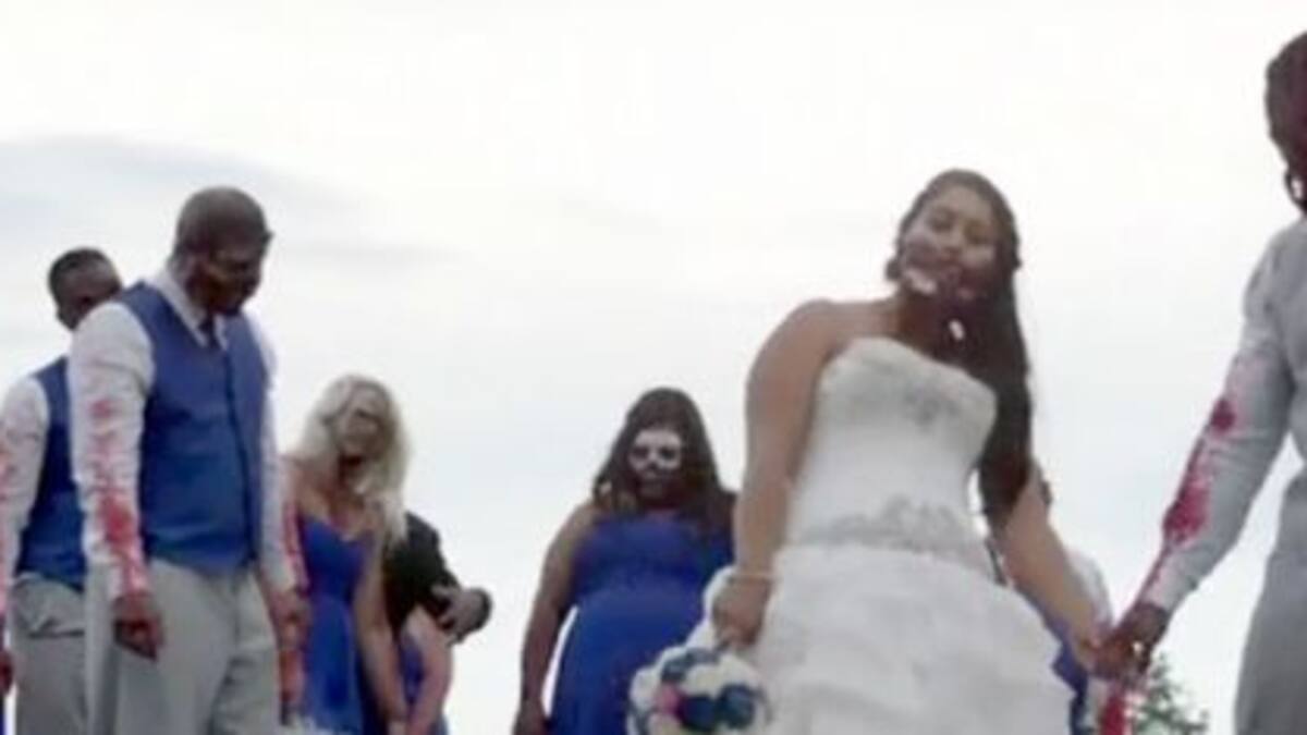 Un casamiento con temática zombie, increíble!