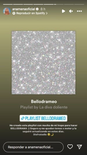 Ana Mena a través de Instagram Stories