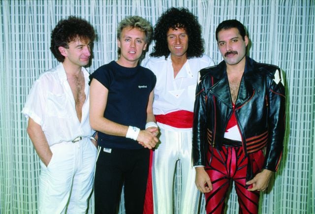 John Deacon, Roger Taylor, Brian May y Freddie Mercury, integrantes de Queen.