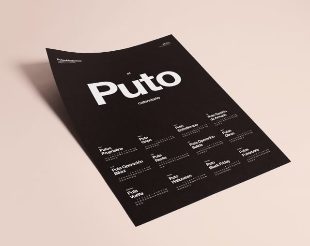 El Puto Calendario, uno de sus productos más vendidos