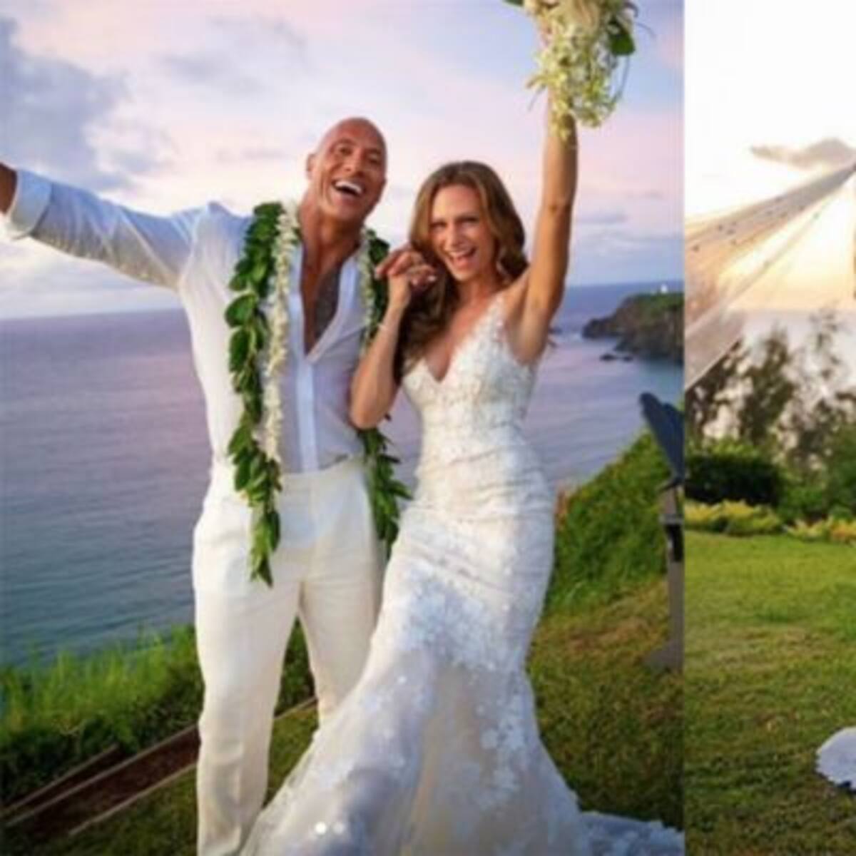 Dwayne Johnson "La Roca" se casa en Hawái