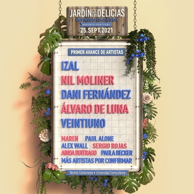 Cartel de El Jardín de las Delicias 2021 (sábado)