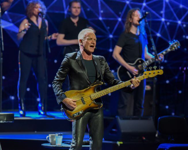 Sting durante una actuación en el London Palladium en abril del 2022.