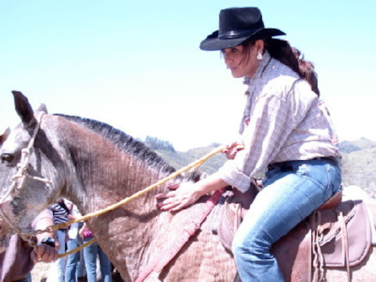 Vicky en su caballo