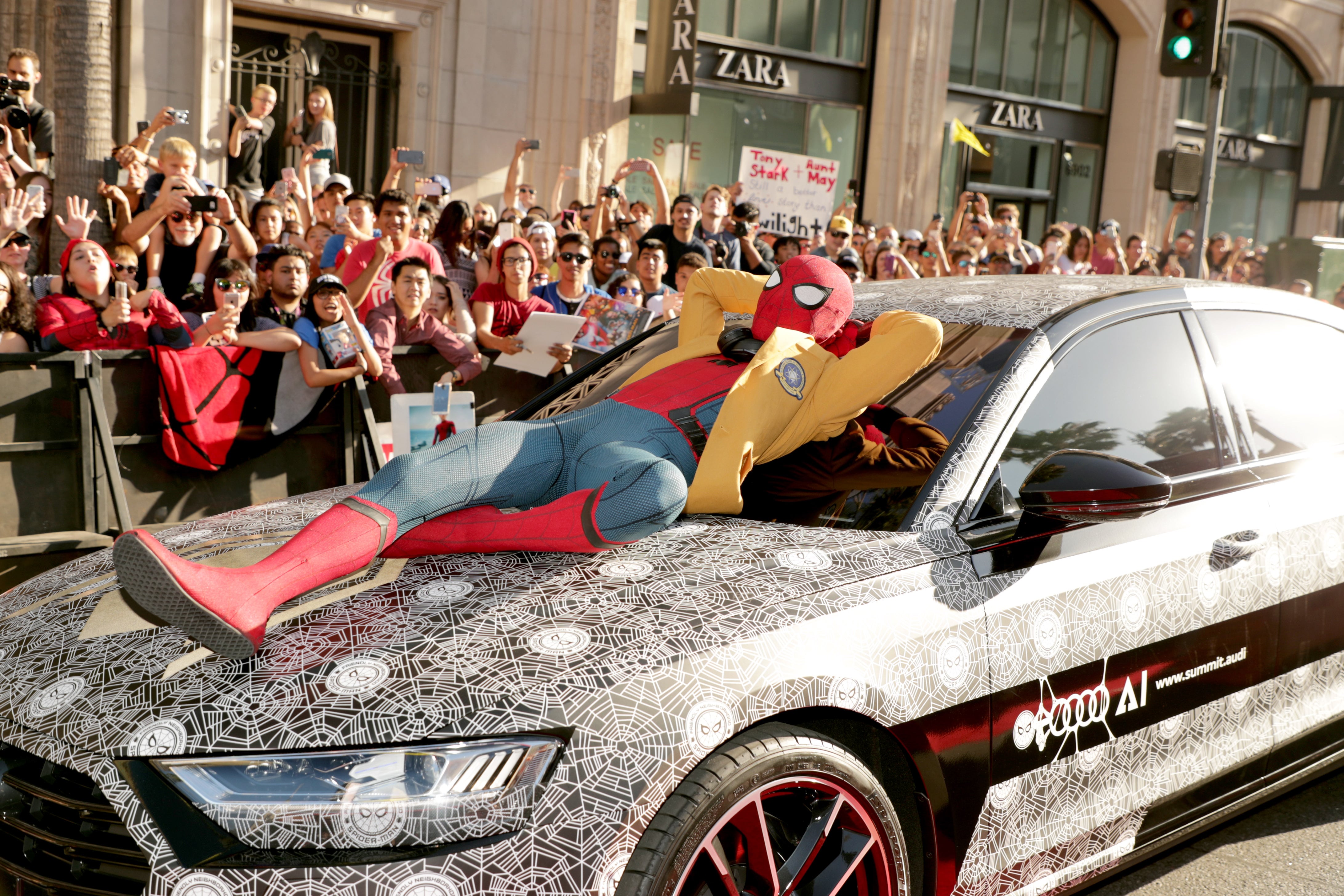 Spider-Man en la premiere de &#039;Spider-Man: Homecoming&#039; en 2017 en Hollywood. / Eric Charbonneau/Getty