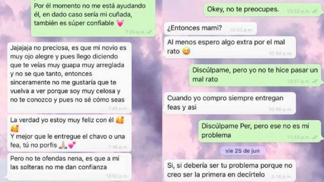 Pide que la entrega la haga una fea porque su novio es ojo alegre