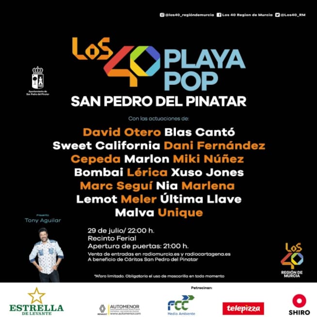 Cartel de LOS40 Playa Pop 2021