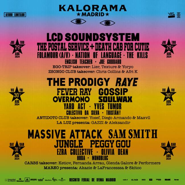 Cartel del festival Kalorama Madrid 2024.