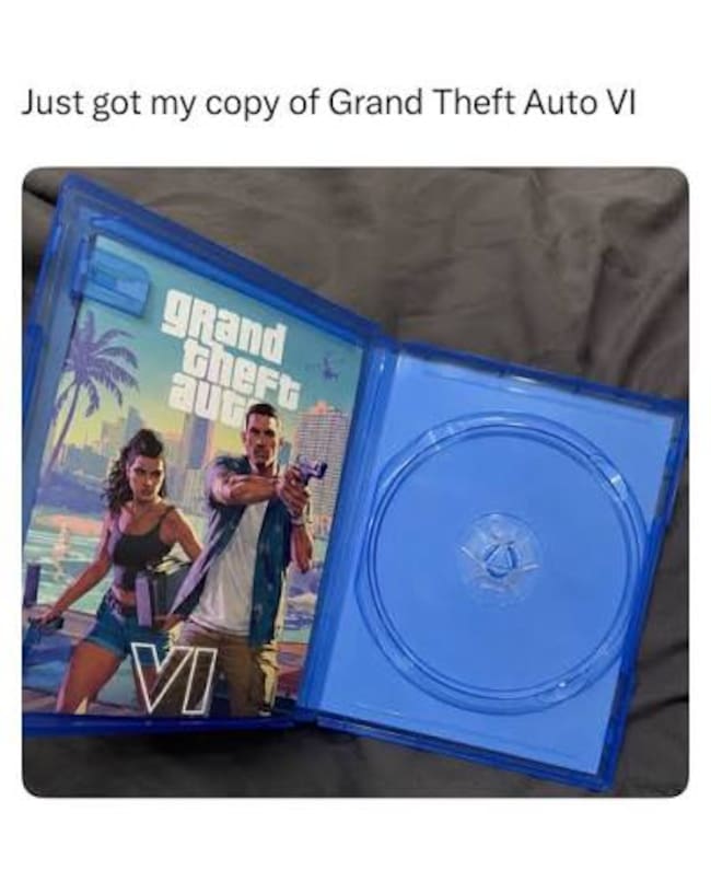 Las redes bromean con la falta de disco en la versión física de GTA VI