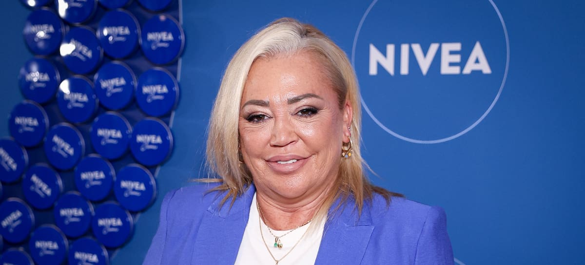 Belén Esteban en el evento de una conocida marca de cosméticos, 17 de septiembre de 2026.
