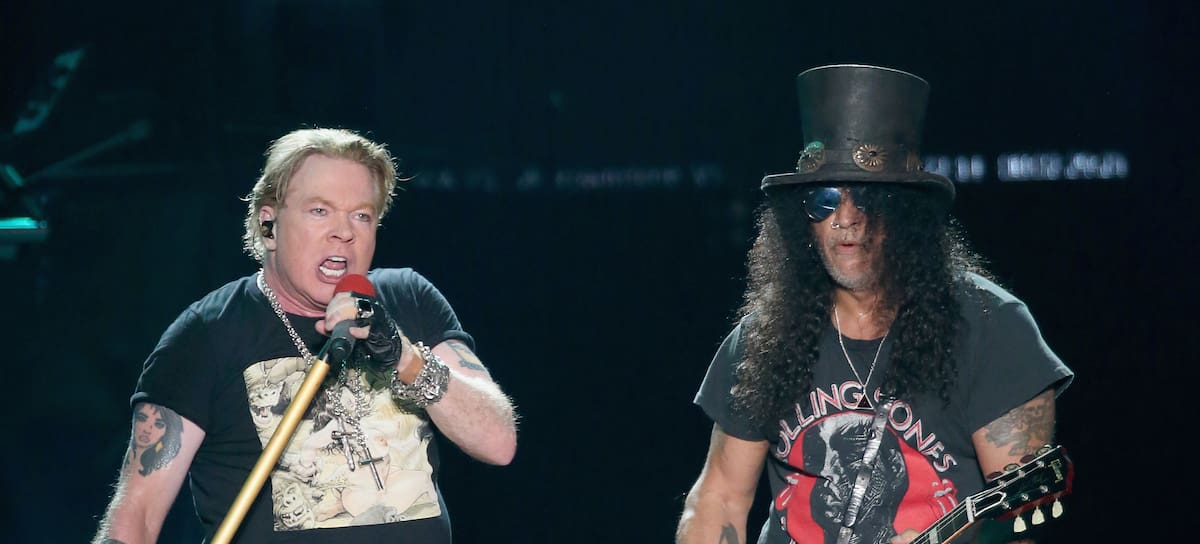 Axl Rose y Slash durante un concierto de Guns N&#039; Roses en 2019.