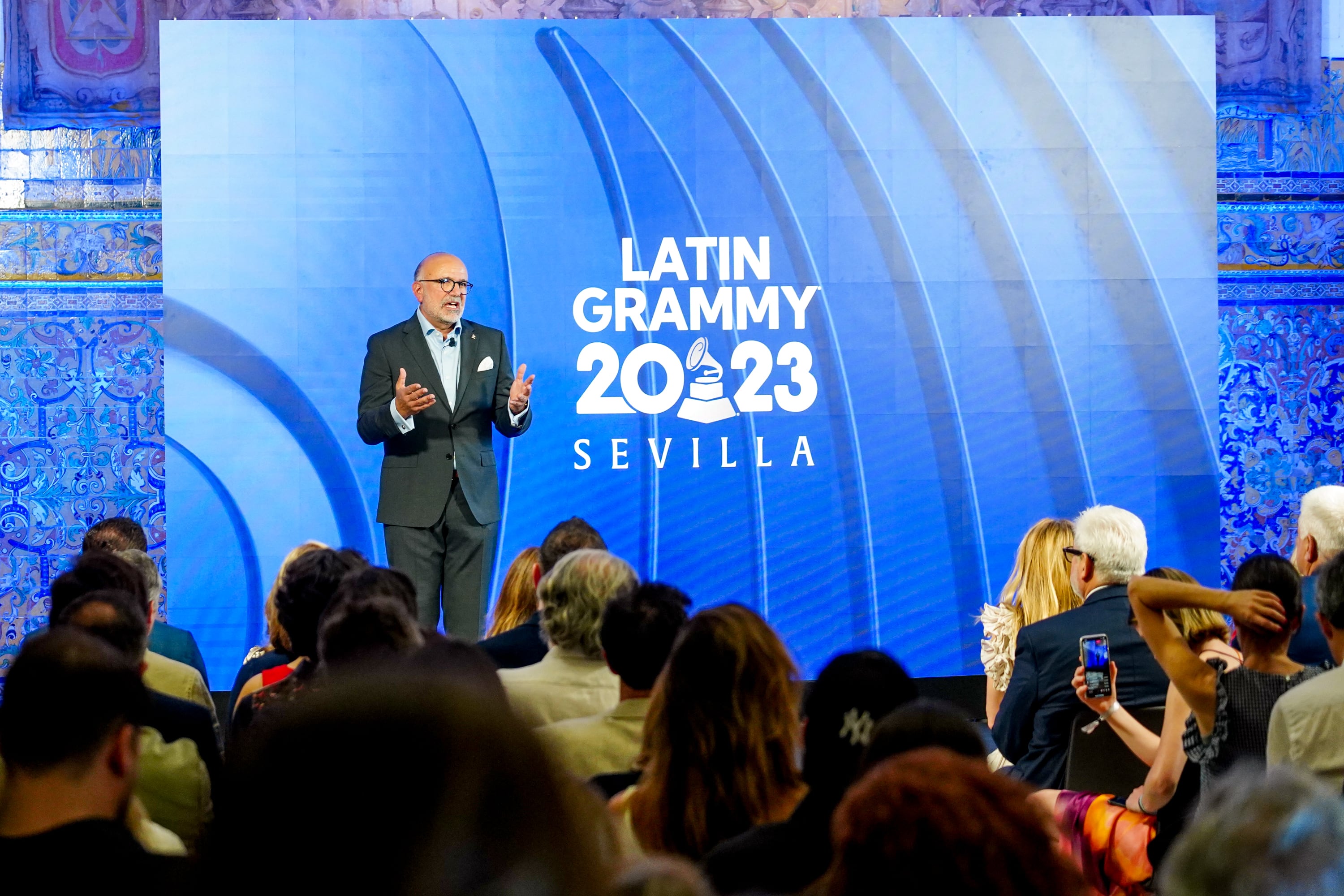 Manuel Abud en la gala de presentación de los Premios Grammy Latinos 2023 que serán en Sevilla.