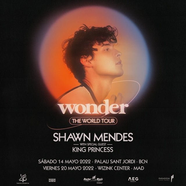 Cartel de la gira de Shawn Mendes en España en 2022