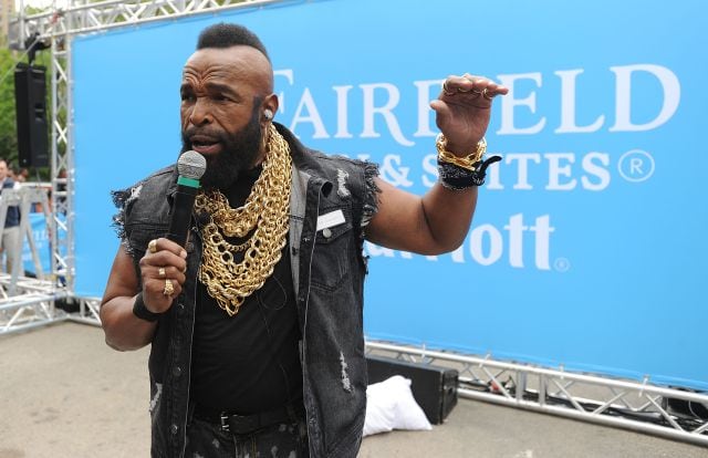 Mr. T, caracterizado como su personaje en &#039;El Equipo A&#039;, sigue llevando su personaje a actos y presentaciones.