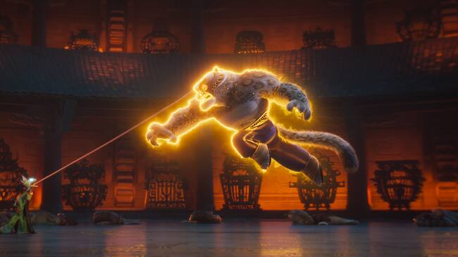 (from left) The Chameleon (Viola Davis), (right) Tai Lung (Ian McShane) in Kung Fu Panda 4 directed by Mike Mitchell. 